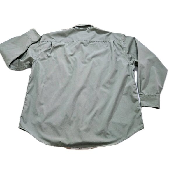 Cabela's Shirt Men XL Military Green Safari Series LS Buttons Pockets Cotton - Picture 14 of 16
